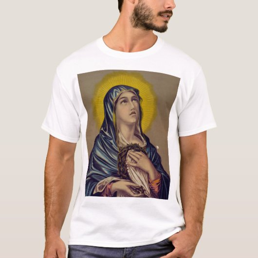 Stabat Mater Onze Lieve Vrouw van Smarten Devotion T-shirt (Voorkant)