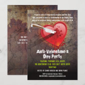 Stabbed Heart Anti-Valentijnsdag Party Kaart (Voorkant / Achterkant)