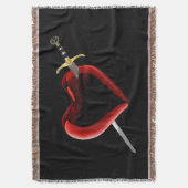 Stabbed in de hartstochtbank deken (Voorkant Verticaal)