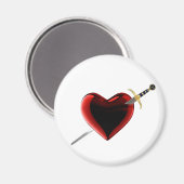 Stabbed in het hartnet magneet (Voorkant / Achterkant)