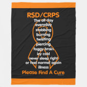 Stabbing Burning Twisting...RSD/CRPS Fleece Deken (Voorkant)