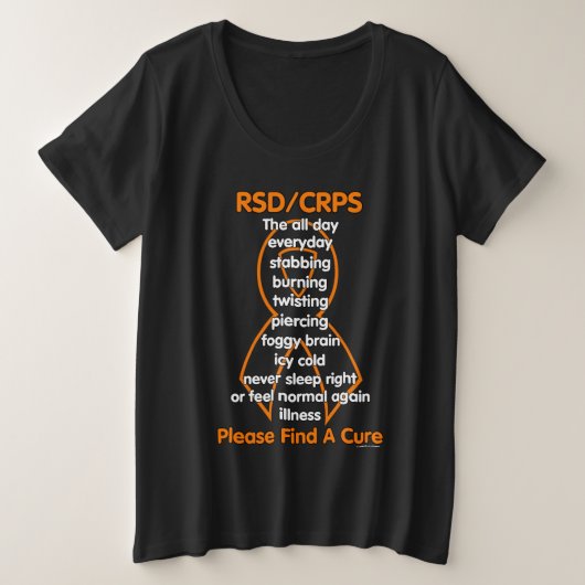Stabbing Burning Twisting...RSD/CRPS Grote Maat T-shirt (Design voorkant)