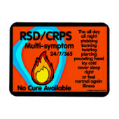 Stabbing Burning Twisting...RSD/CRPS Magnet Magneet (Horizontaal)