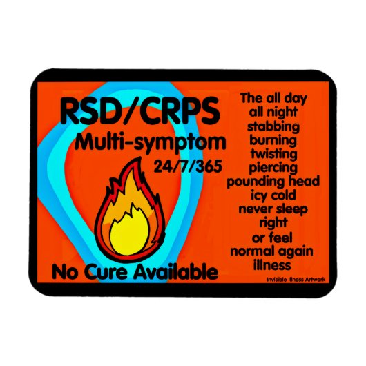 Stabbing Burning Twisting...RSD/CRPS Magnet Magneet (Horizontaal)