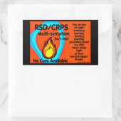 Stabbing Burning Twisting...RSD/CRPS Rechthoekige Sticker (Tas)