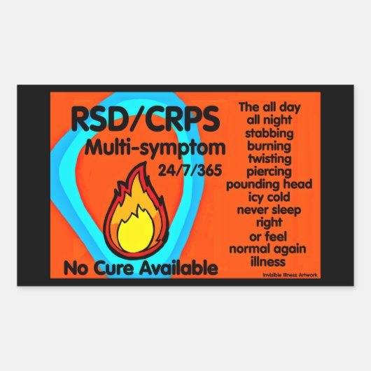 Stabbing Burning Twisting...RSD/CRPS Rechthoekige Sticker (Voorkant)