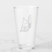 Stabby Cockatiel (Whitefaced) Glass Cup Glas (Achterkant)