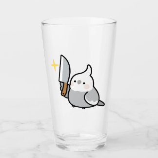 Stabby Cockatiel (Whitefaced) Glass Cup Glas