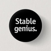Stabiel genie. ronde button 3,2 cm (Voorkant)