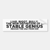 STABIEL GENIUS - Help ons alstublieft Bumpersticker (Voorkant)
