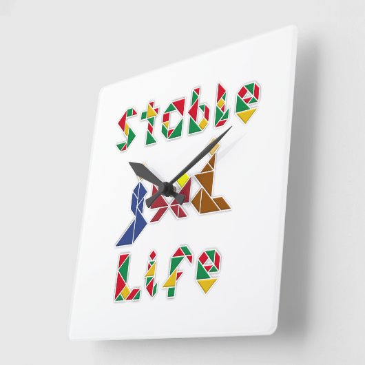 Stabiel leven vierkante klok (Hoek)