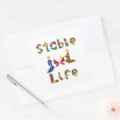 Stabiel leven vierkante sticker (Envelop)