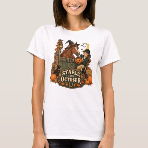Stabiel Tot Oktober Grappige Paardliefhebber Hallo T-shirt