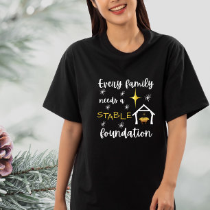 Stabiele Foundation Christelijk Christmas Jesus Ma T-shirt