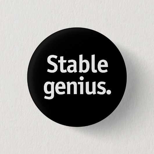Stabiele genie. ronde button 3,2 cm (Voorkant)