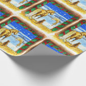 Stabiele Kerstmis Cadeaupapier (Hoek)