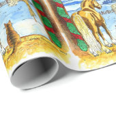 Stabiele Kerstmis Cadeaupapier (Rol Hoek)