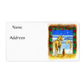 Stabiele Kerstmis Etiket (Voorkant)