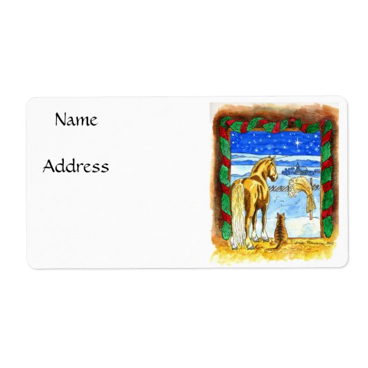 Stabiele Kerstmis Etiket (Voorkant)