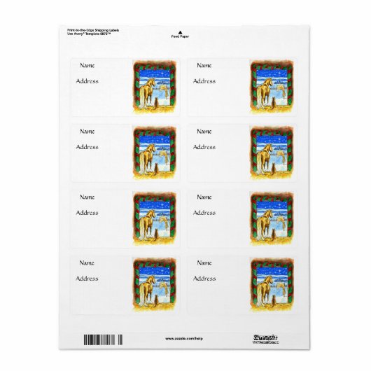 Stabiele Kerstmis Etiket (Full Sheet)