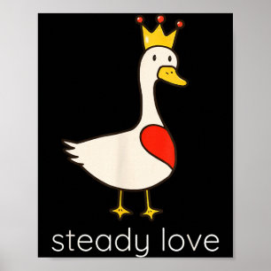 Stabiele Liefde Grappig Paar Gans Liefhebber Valen Poster