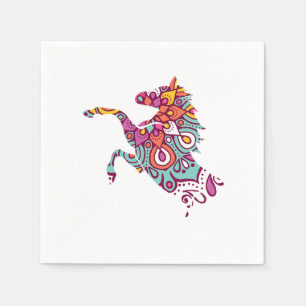 Stabiele paarden van de paardenpestsport servet