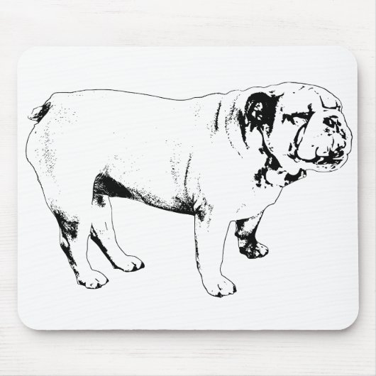 stabiele rand, buldog muismat (Voorkant)