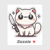 Stabiliteit: de Kawaii Cat Vinyl Sticker (Vel)