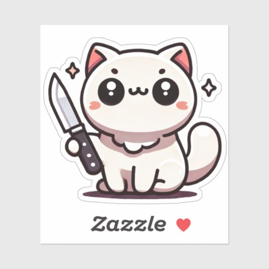 Stabiliteit: de Kawaii Cat Vinyl Sticker (Vel)