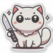 Stabiliteit: de Kawaii Cat Vinyl Sticker (Voorkant)