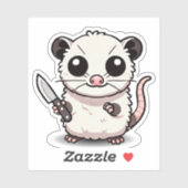 Stabiliteit: de Kawaii Possum Vinyl Sticker (Vel)