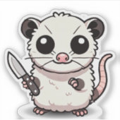 Stabiliteit: de Kawaii Possum Vinyl Sticker (Voorkant)