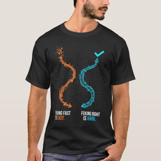 Stabiliteit is tijdelijk DevOps Oneindige Lus Gaat T-shirt (Voorkant)
