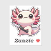 Stabiliteit: Kawaii Axolotl Vinyl Sticker (Vel)