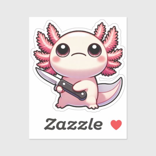 Stabiliteit: Kawaii Axolotl Vinyl Sticker (Vel)