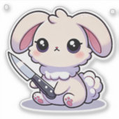 Stabiliteit: Kawaii Bunny Vinyl Sticker (Voorkant)