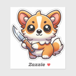Stabiliteit: Kawaii Corgi Vinyl Sticker