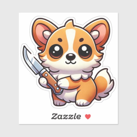 Stabiliteit: Kawaii Corgi Vinyl Sticker (Vel)