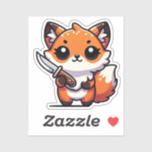 Stabiliteit: Kawaii Fox Vinyl Sticker (Vel)