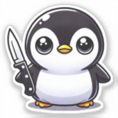 Stabiliteit: Kawaii Penguin Vinyl Sticker (Voorkant)
