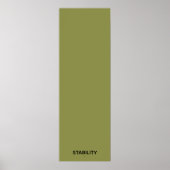 Stability Calm Wall Art Olive Green Minimal Poster (Voorkant)