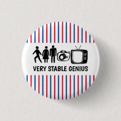 STABLE GENIUS Personen Man TV Ronde Button 3,2 Cm (Voorkant)