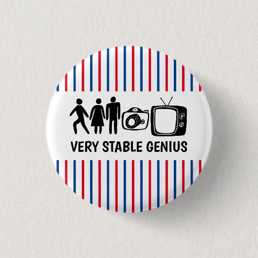 STABLE GENIUS Personen Man TV Ronde Button 3,2 Cm (Voorkant)