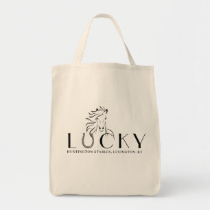 Stable of Horse Name Lucky Hoefijzer Rider Boots Tote Bag
