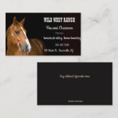 Stable Ranch Visitekaartje voor bewerkbare paarden (Voorkant / Achterkant)