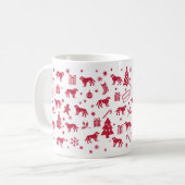 Stabyhoun Christmas Design Koffiemok (Voorkant links)