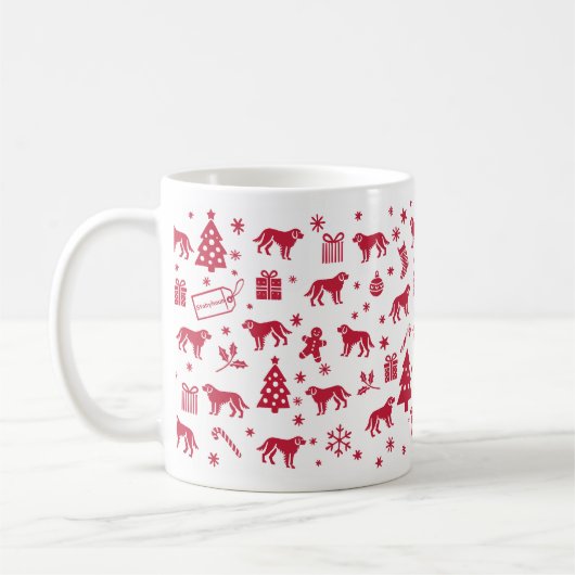Stabyhoun Christmas Design Koffiemok (Links)