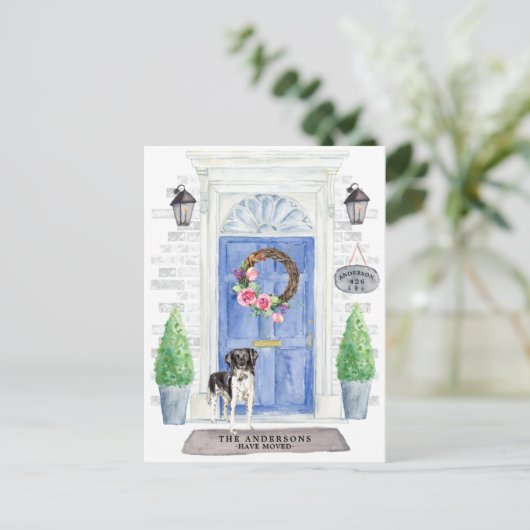 Stabyhoun Moving Announcement Briefkaart (Staand voorkant)