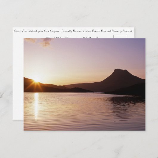 Stac Pollaidh sunset Scotland Briefkaart (Voorkant / Achterkant)