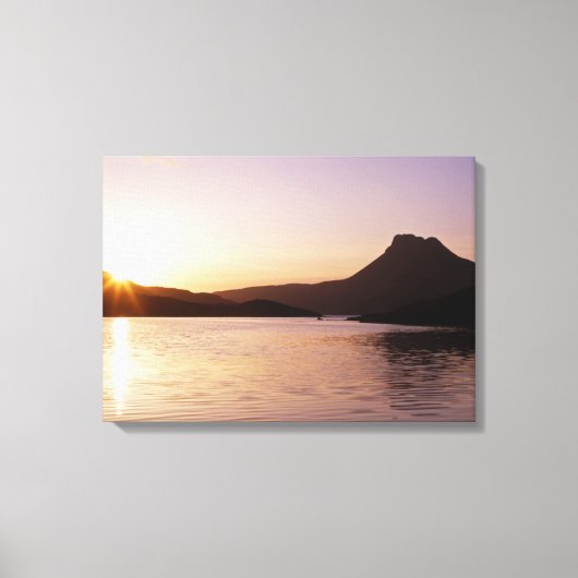 Stac Pollaidh sunset Scotland Canvas Afdruk (Voorkant)